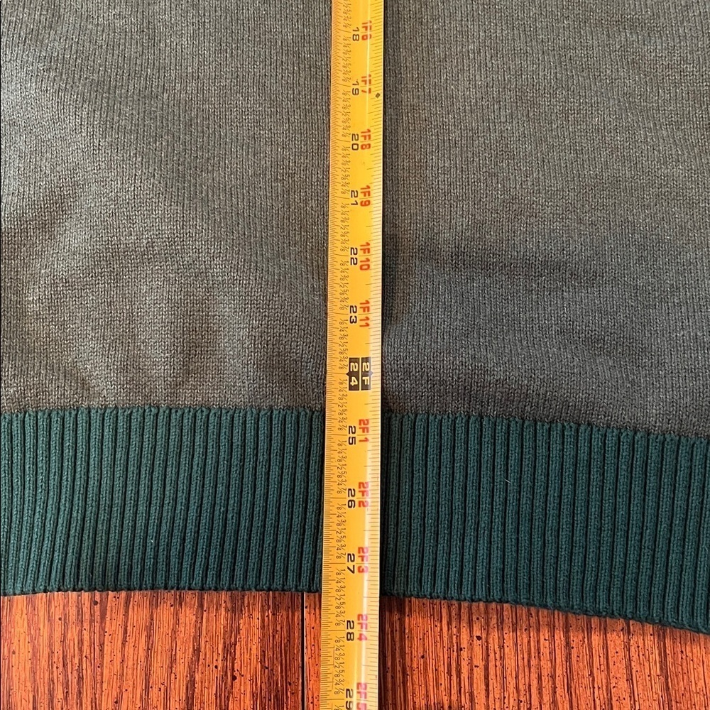Organic Contrast Sweater with Elbow Patches Hope & Henry Men XL 100% Cotton - Picture 6 of 7